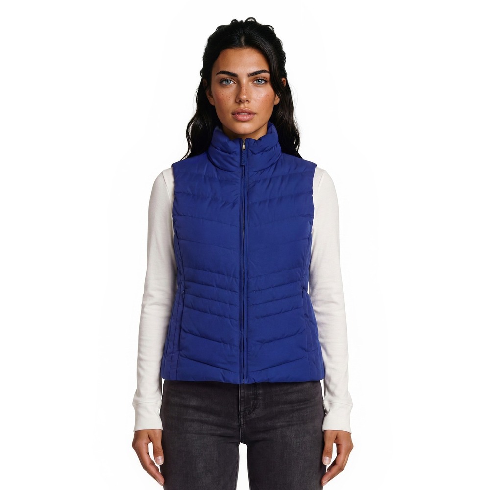 Talbots Puffer Vest Women's Size XL Royal Blue Quilted Sleeveless Insulated